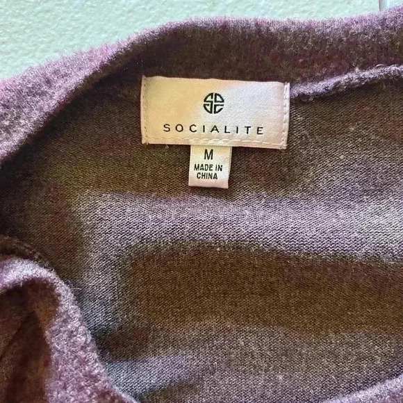 Socialite Burgundy Long-sleeve Sweater. Medium. Gently used. - Picture 3 of 4